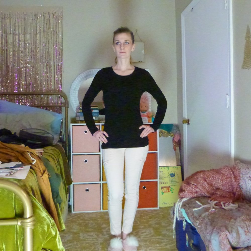 Black Basic Scoop Neck Long Sleeve T-Shirt